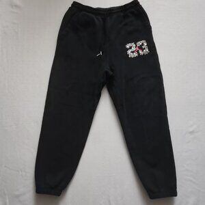 Jordan Men’s Black Fleece Joggers Sweatpants - "23" Star Graphic - Size Large